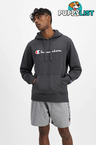 Champion Mens Script Hoodie - Grey - CHAMPION