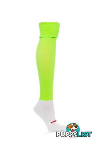 Thinskins Fine Knit Football Socks - Neon Green - THINSKINS