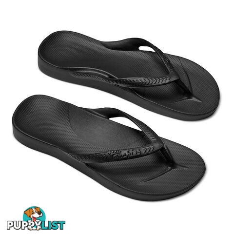 Archies Adults Arch Support Thongs - Black - ARCHIES