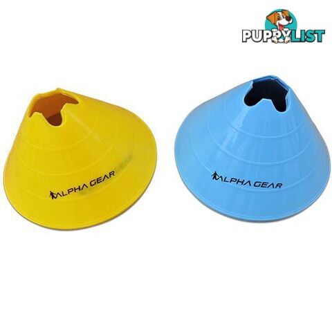 Alpha Gear 8 Pk of Jumbo Cone - 15cm x 32cm Blue and Yellow - ALPHA GEAR - 9349748000158