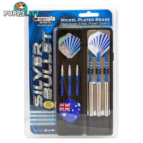 Formula Sports Silver Bullet Nickel Plated Brass Dart Gift Pack 22g - FORMULA SPORTS - 9337362010134