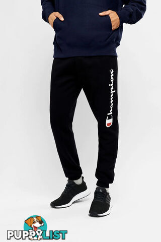 Champion Mens Script Cuff Pant - Black - CHAMPION