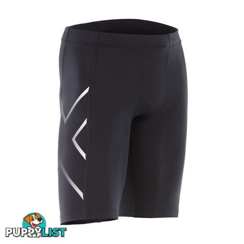 2XU Mens Core Compression Shorts - Black/Silver - 2XU