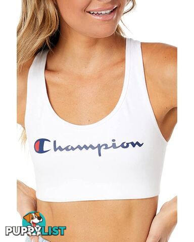 Champion Womens The Authentic Sports Bra - White - CHAMPION