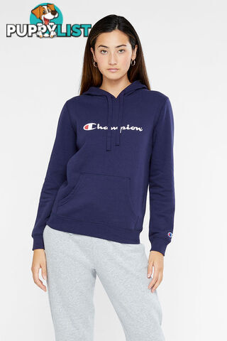 Champion Womens Script Hoodie - Navy - CHAMPION - 9351950116893