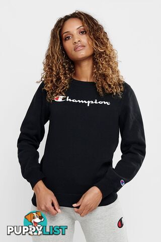 Champion Womens Script Crew - Black - CHAMPION - 9351950118804