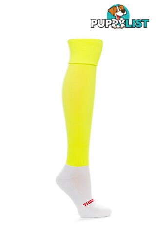 Thinskins Fine Knit Football Socks - Neon Yellow - THINSKINS - 9318317113681