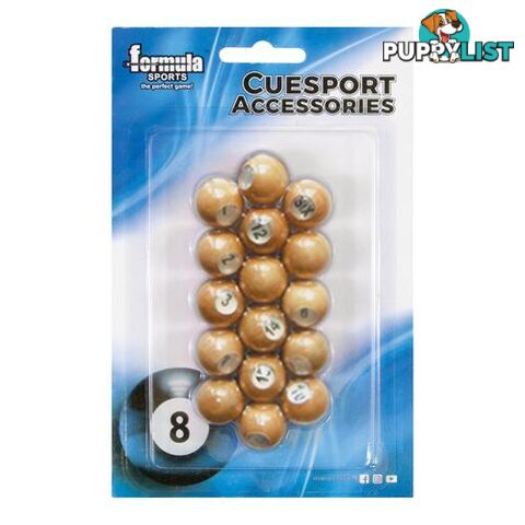 Formula Sports Kelly Pool Marbles Wood - FORMULA SPORTS - 9337362006687