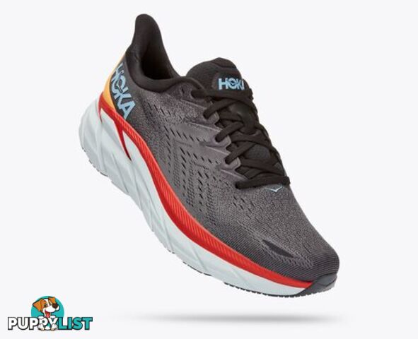 Hoka Mens Clifton 8 Wide Running Shoe - Anthracite/Castlerock - HOKA