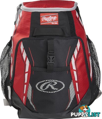 Rawlings Youth Players Baseball/Softball Backpack - Scarlet - RAWLINGS