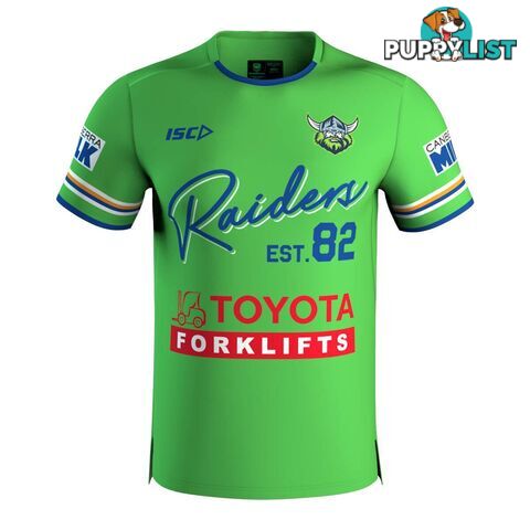 ISC Adults Canberra Raiders 2022 Run Out Tee - Green - ISC