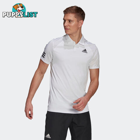 Adidas Mens Club 3Str Polo - White - ADIDAS