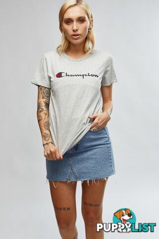 Champion Script SS Tee - Grey - CHAMPION - 9352762701901