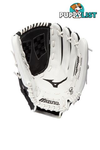 Mizuno Franchise 12.5 Inch Fastpitch Softball RHT Fielders Glove - Black/White - MIZUNO - 9342556356691