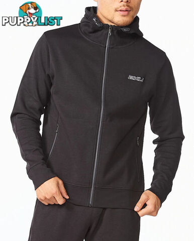 2XU Commute Full Zip Hoodie - Black/Grey - 2XU