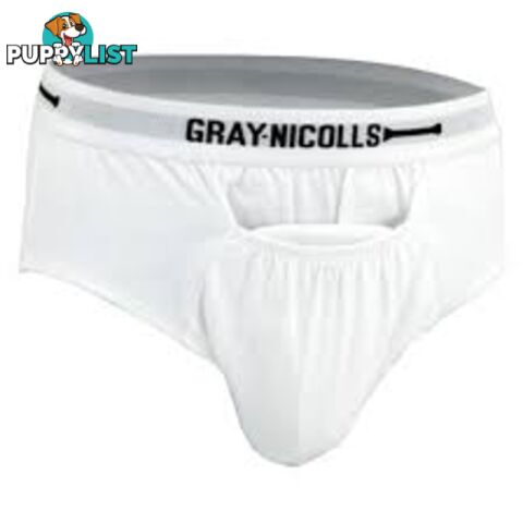 Gray-Nicolls Cricket Mens Briefs - White lSize M - GRAYNICOLLS