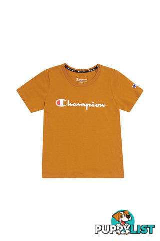 Champion Kids Script SS Tee - Yellow - CHAMPION