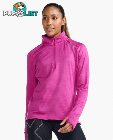 2XU Womens Ignition 1/4 Zip Top - Pink - 2XU