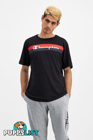 Champion Mens SPS Graphic Print Tee - Black - CHAMPION