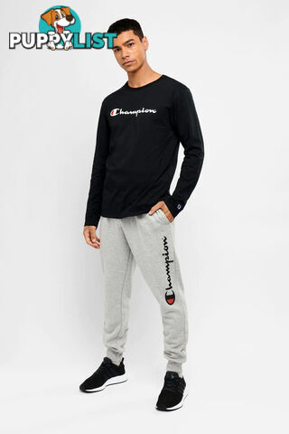 Champion Mens Script Cuff Pant - Grey - CHAMPION