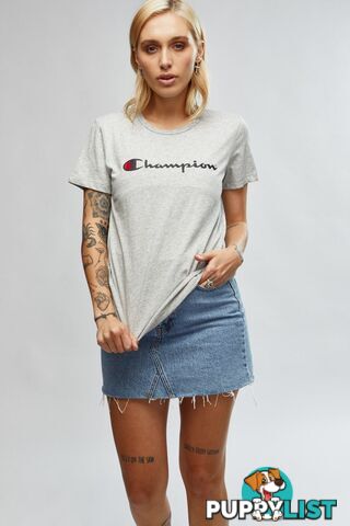 Champion Script SS Tee - Grey - CHAMPION - 9352762701932