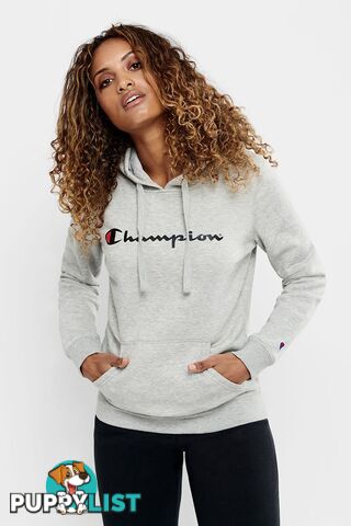 Champion Womens Script Hoodie - Grey - CHAMPION - 9351950116787