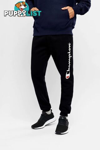 Champion Mens Script Cuff Pant - Black - CHAMPION - 9319868939546