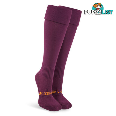 Thinskins Fine Knit Football Socks - Maroon - THINSKINS - 9318317110260