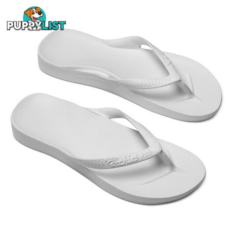 Archies Adults Arch Support Thongs - White - ARCHIES