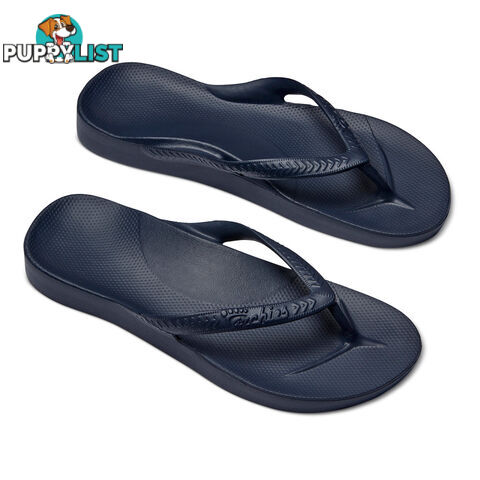 Archies Adults Arch Support Thongs - Navy - ARCHIES