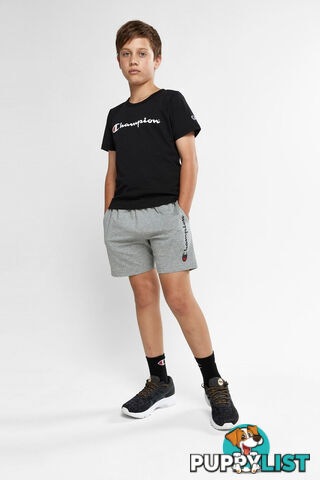 Champion Kids Jersey Script Short - Grey - CHAMPION