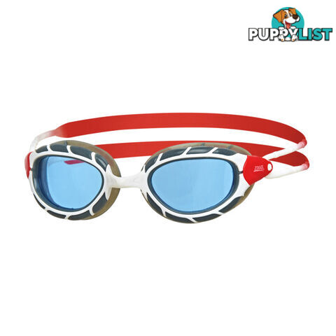 Zoggs Predator Regular Swim Goggles - White/Red/Tint - ZOGGS