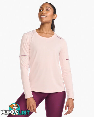 2XU Womens Aero LS Top - Peach Whip/Mulberry - 2XU