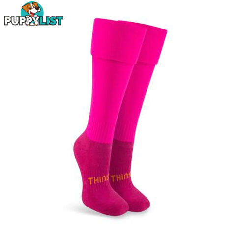 Thinskins Fine Knit Football Socks - Fuschia Pink - THINSKINS