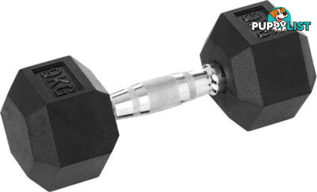 EdgeFit Rubber Hex Dumbbell 9kg - EDGEFIT