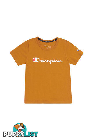 Champion Kids Script SS Tee - Yellow - CHAMPION