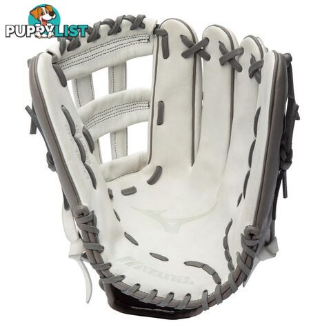 Mizuno Prime Elite 13 Inch Fastpitch Softball RHT Fielders Glove - White/Grey - MIZUNO