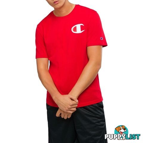 Champion Mens C Logo SS Tee - Red - CHAMPION