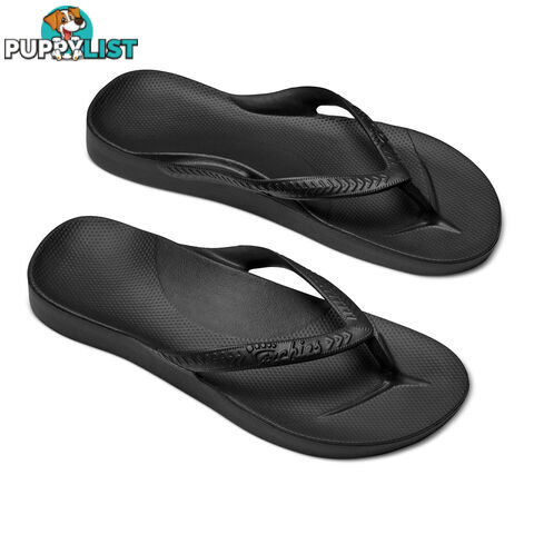 Archies Adults Arch Support Thongs - Black - ARCHIES