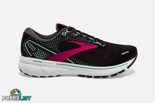 Brooks Womens Ghost 14 D Black - BROOKS