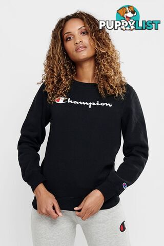 Champion Womens Script Crew - Black - CHAMPION - 9351950118811