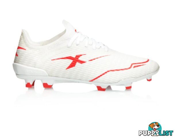 XBlades Voltaic Pro Adult Footy Boot - White/Firehawk Red - XBLADES