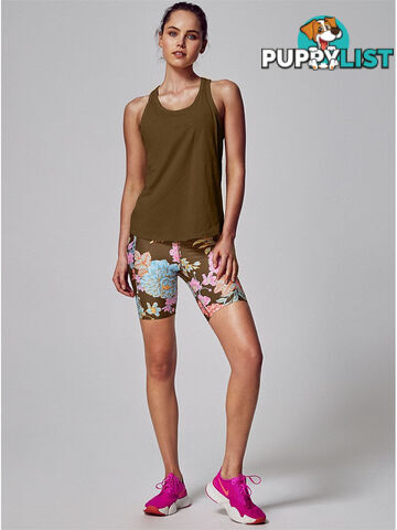 Running Bare Follow The Bear Action Back Tank - Bronze - RUNNING BARE