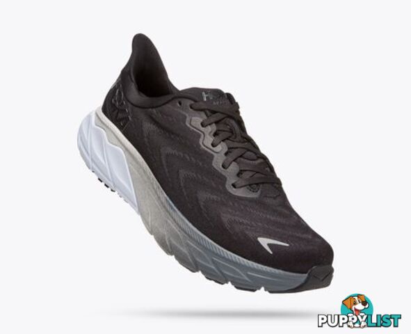 Hoka Mens Arahi 6 Running Shoe - Black/White - HOKA