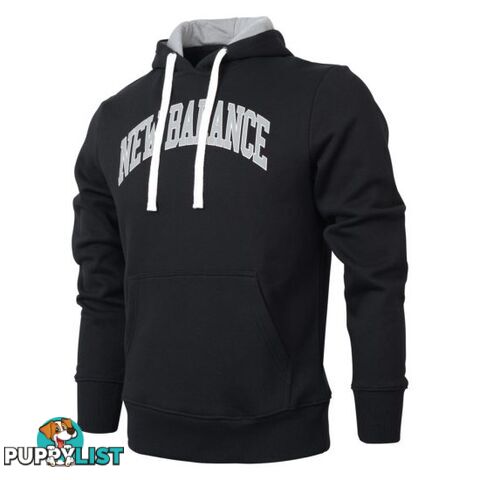 New Balance Mens Logo Hoodie- Black - NEWBALANCE