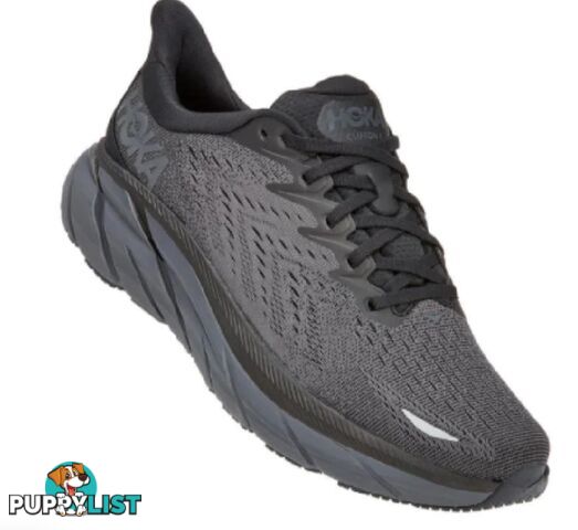 Hoka Clifton 8 D Womens Running Shoe - Black/Black - HOKA