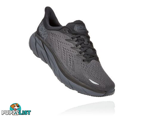 Hoka Mens Clifton 8 Running Shoe - Black/Black - HOKA