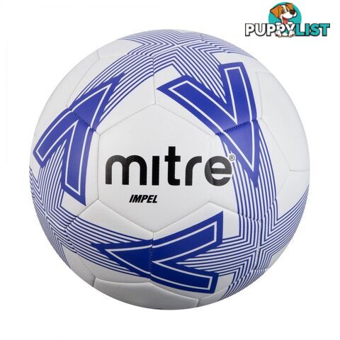 Mitre Impel One Soccer Ball - White/Dazzling Blue - MITRE