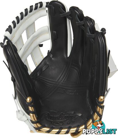 Rawlings Encore Series 11.50 Inch RHT Baseball Glove - Black/White - RAWLINGS