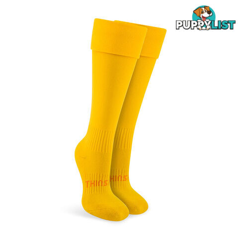 Thinskins Fine Knit Football Socks - Gold - THINSKINS